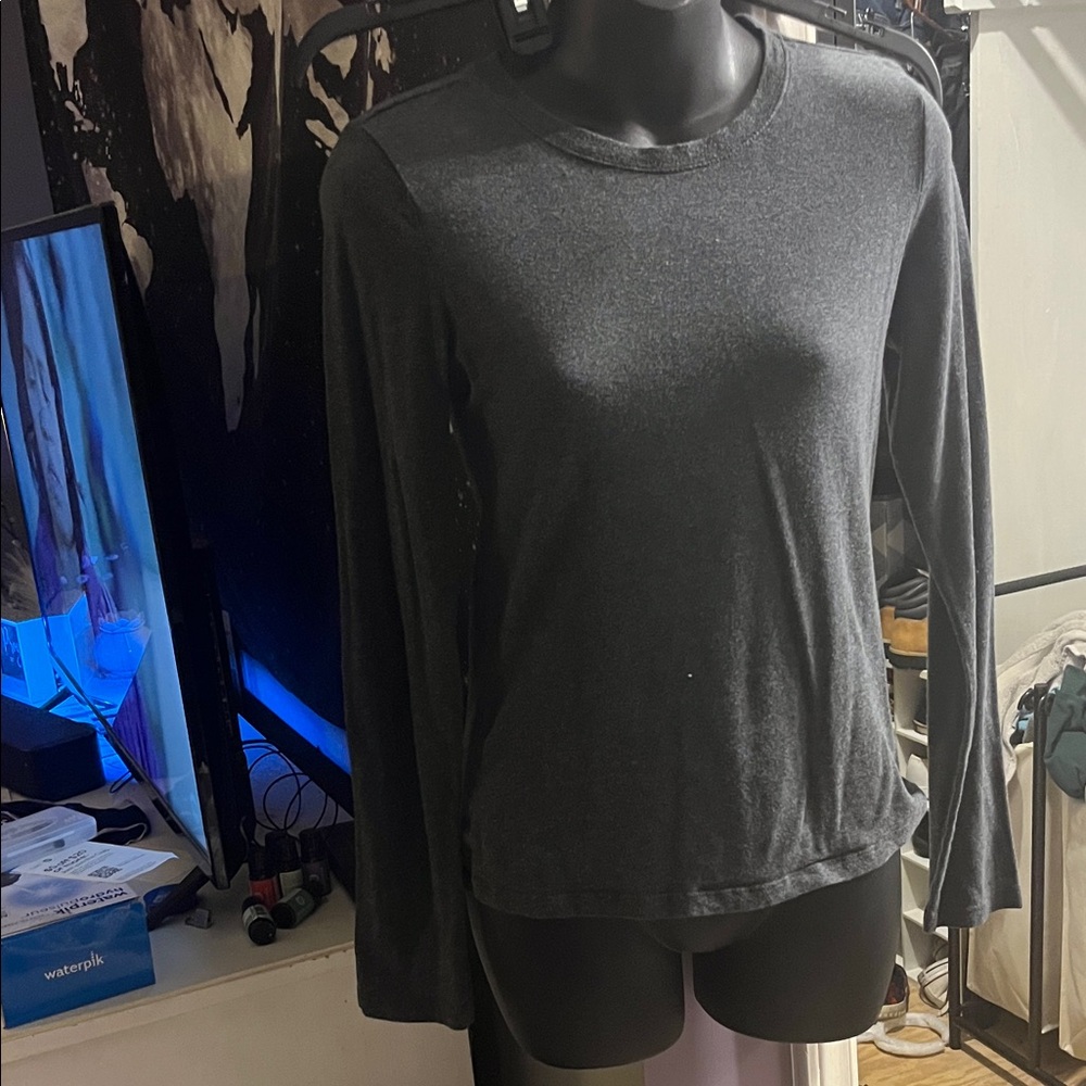 Ambiance Charcoal Long Sleeve Top
